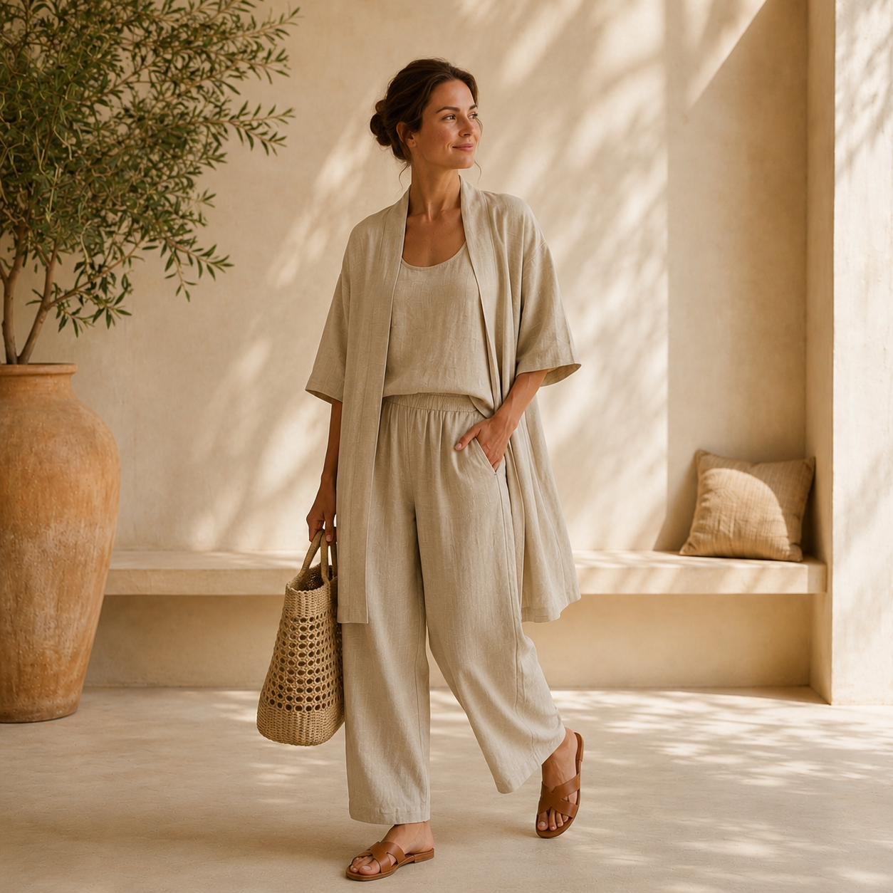 Isabela | Conjunto de Lino Premium 3 Piezas