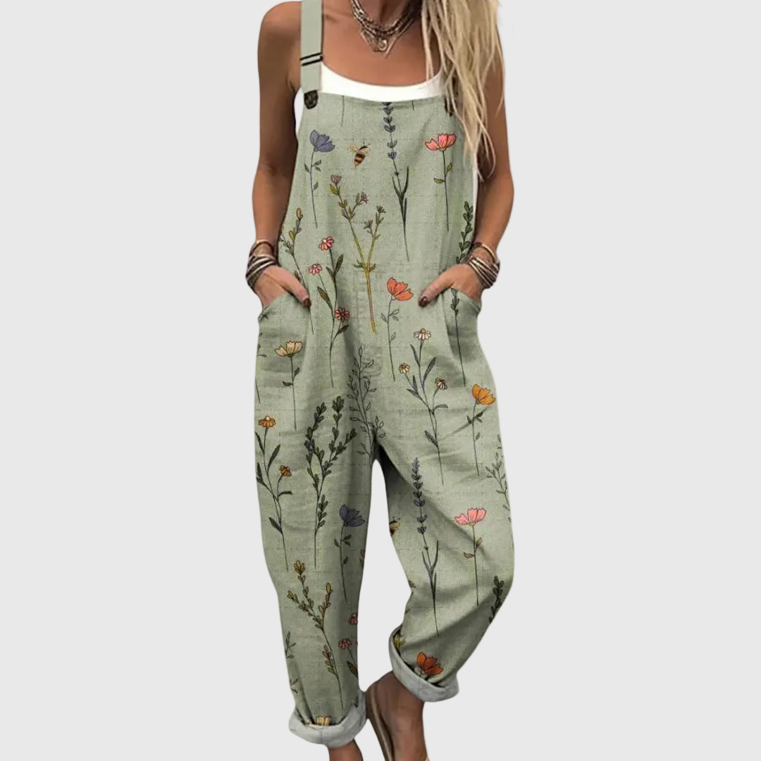 Peto estampado cómodo verde