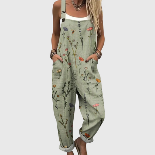 Peto estampado cómodo verde