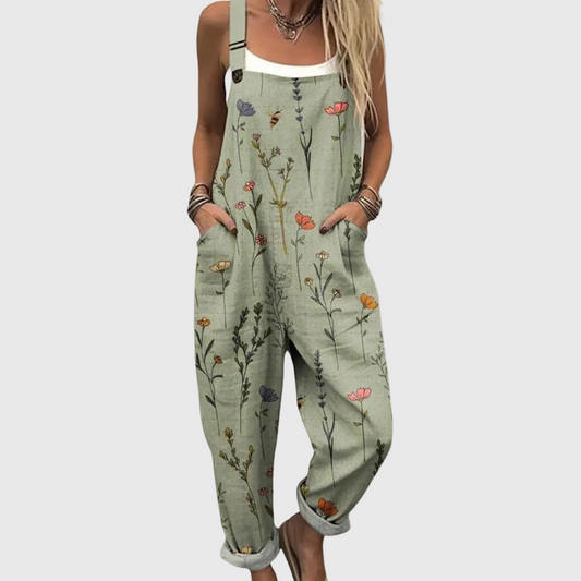 Peto estampado cómodo verde