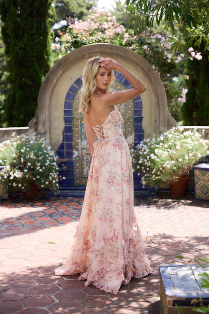 VESTIDO EN TEJIDO TAPPETO ROSA ALGODÓN