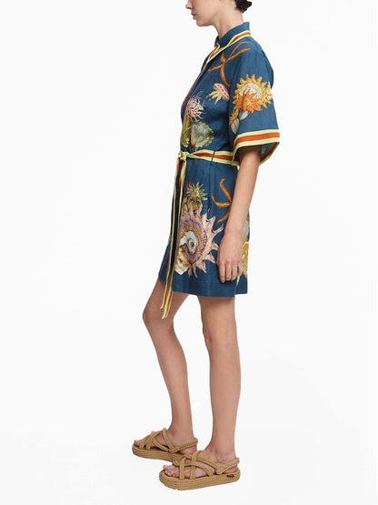 MINI VESTIDO CAMISERO CON CINTURÓN