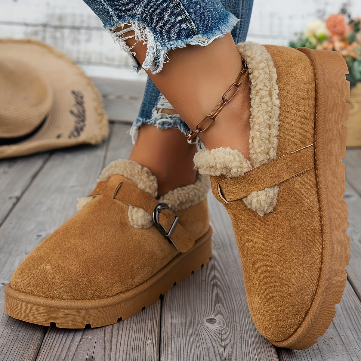 Lina Acogedores Botines de Invierno con Soporte Ergonómico