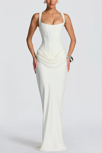 VESTIDO MAXI CORSET ENTALLADO