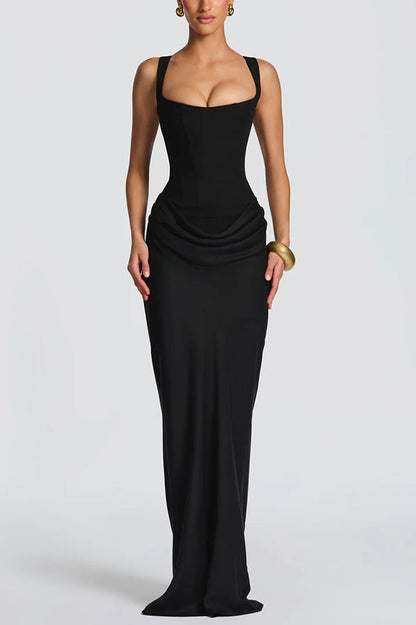VESTIDO MAXI CORSET ENTALLADO