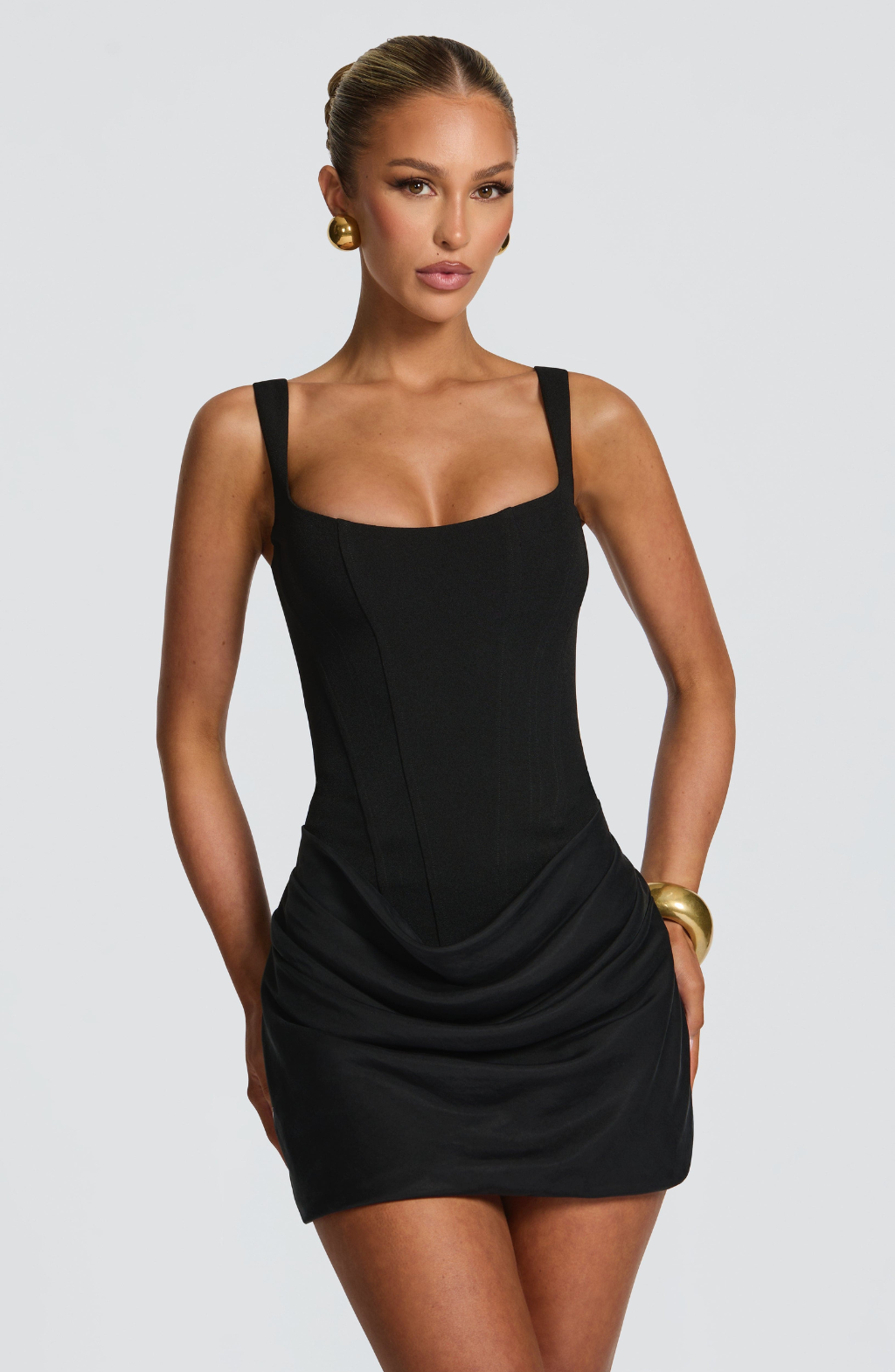 MINI VESTIDO CORSET DRAPEADO