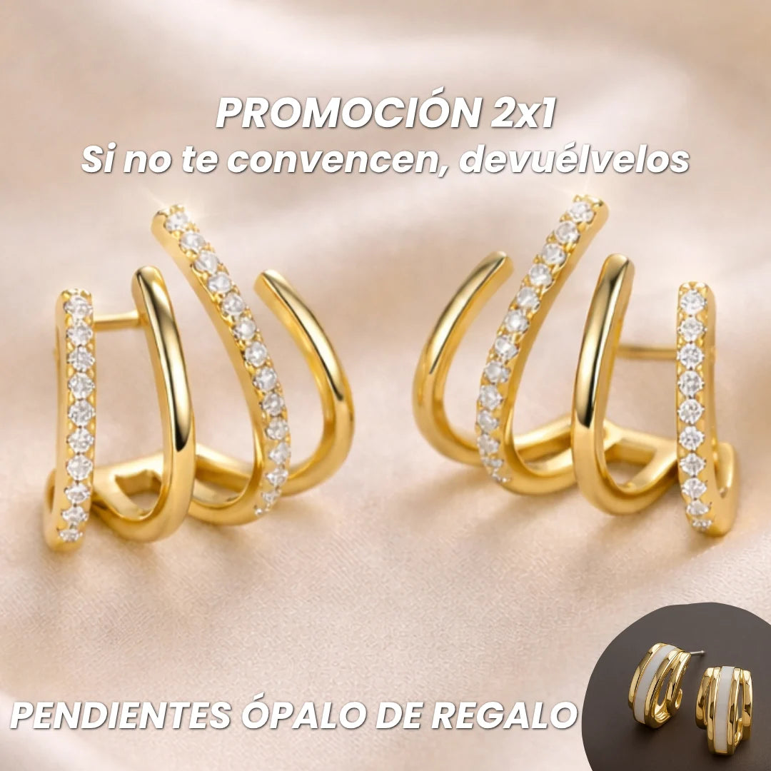 Pack Pendientes Garra 2x1 + Pendientes Ópalo de Regalo 🎁