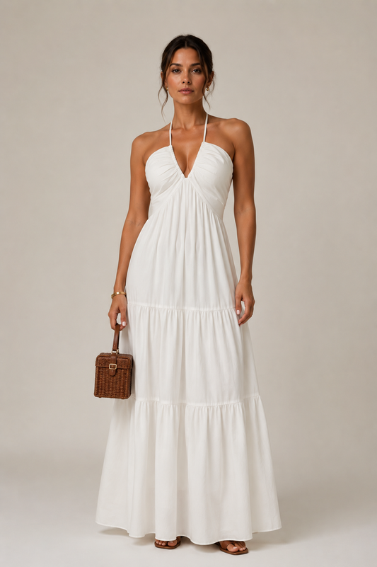 VESKA I VESTIDO MAXI HALTER
