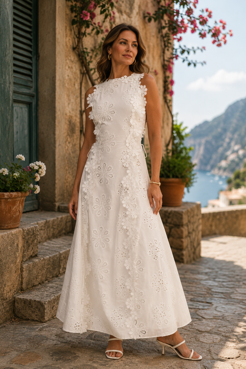Aurora | Vestido Largo Bordado Elegante
