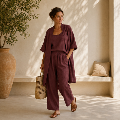 Isabela™ | Conjunto de Lino Premium 3 Piezas