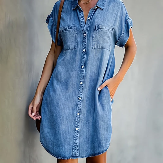 Eleni | Vestido Vaquero Camisero con Botones - imagen 1