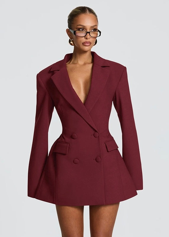 VESTIDO BLAZER MINI ENTALLADO