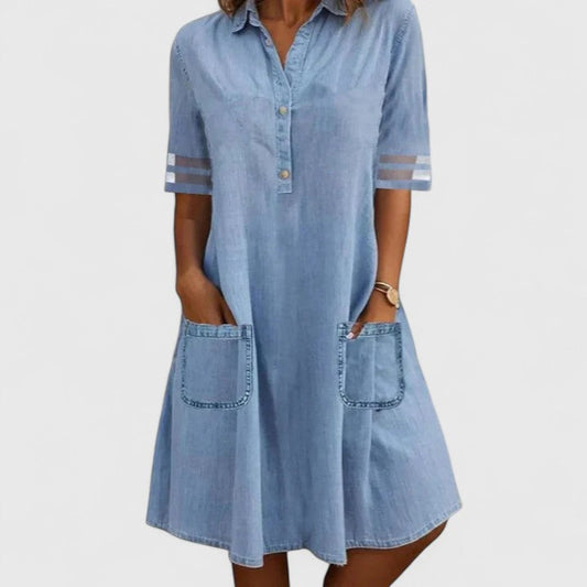 Brittany | Vestido Vaquero Camisero Favorecedor - imagen 1
