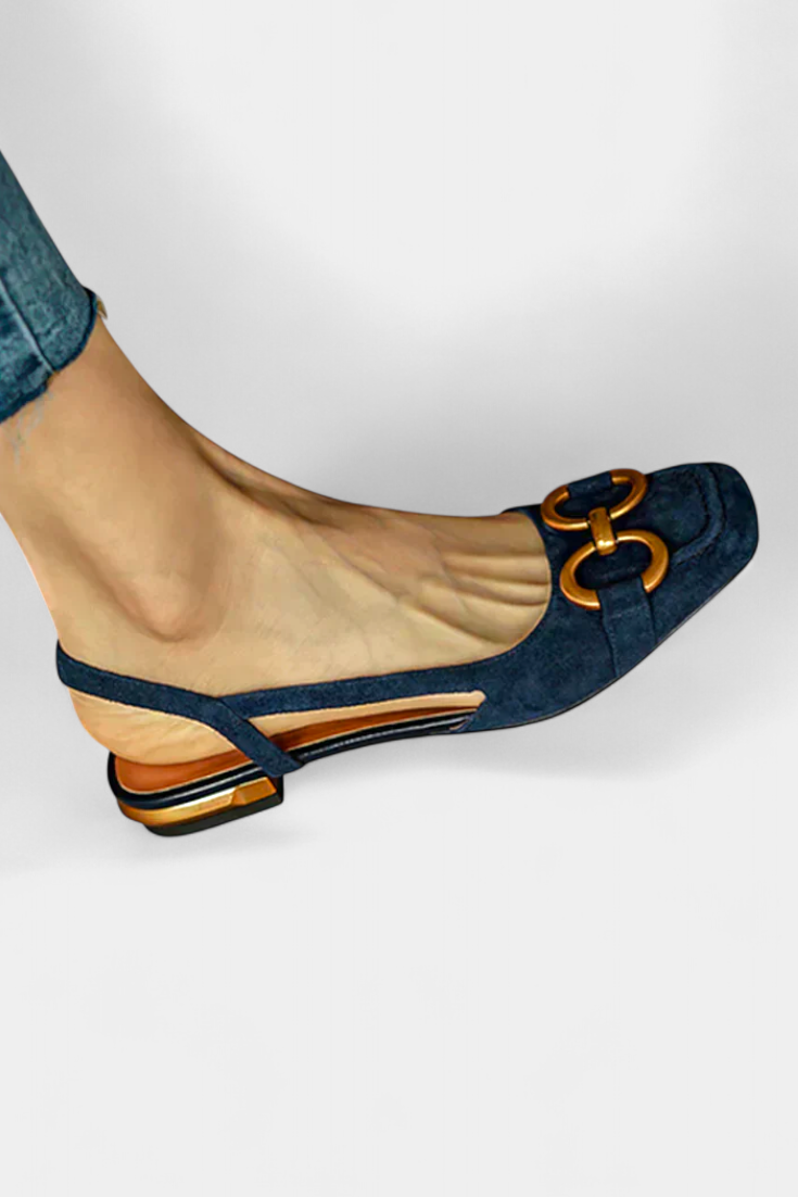 Alma Mocasines Slingback con Punta Cuadrada