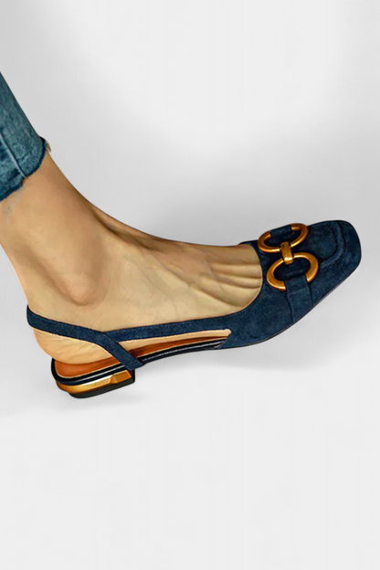 Alma Mocasines Slingback con Punta Cuadrada