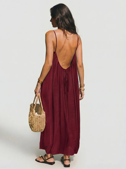 LENA - VESTIDO ESPALDA ABIERTA