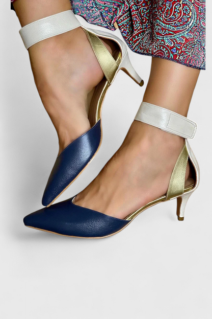 Galfira Zapatos de Tacón Bajo con Punta Afilada y Correa Elegante
